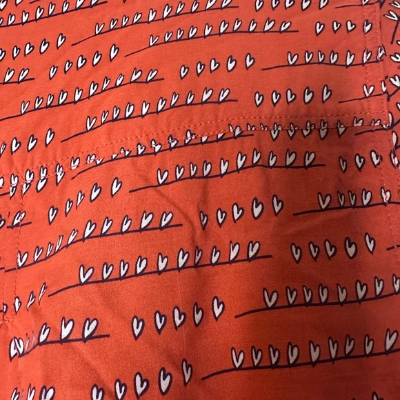 beachlunchlounge Orange Heart Pattern Top - Picture 4 of 4